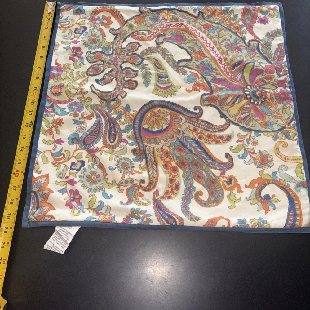 Pottery Barn Paisley Pillow Shams Only Set of 2 20x20